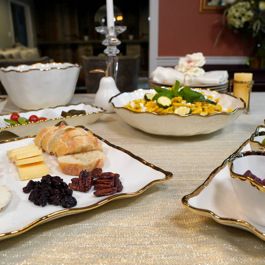 Regency Gold Serving Bowl 13in X 3in