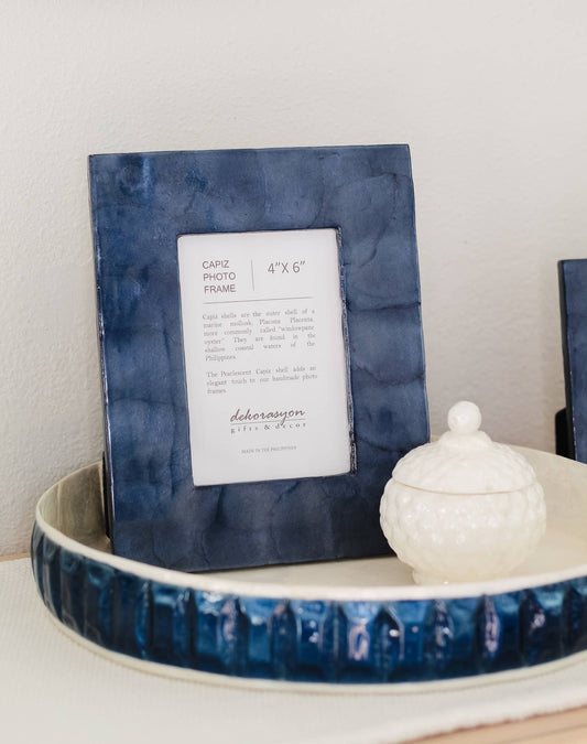 4" x 6" Capiz Photo Frame (Blue)
