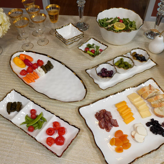 Regency Gold Square Snack Bowls 5in x 2.5in