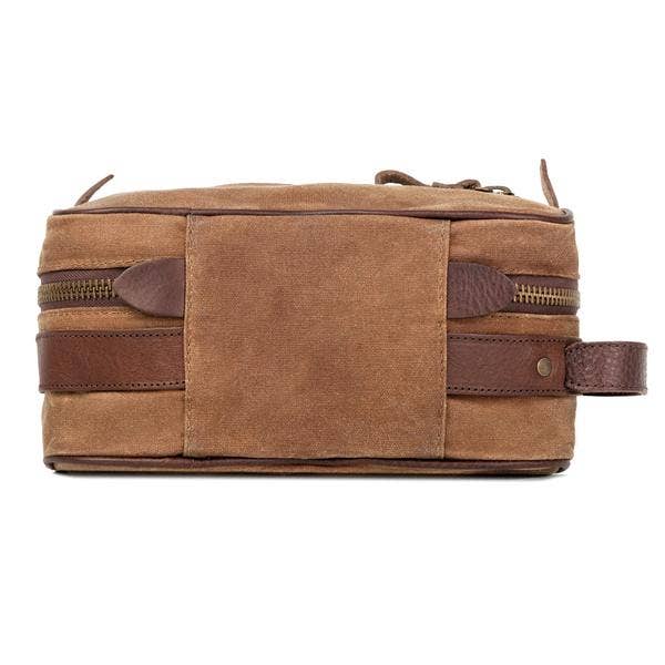 Campaign Waxed Canvas Square Toiletry Shave Kit
