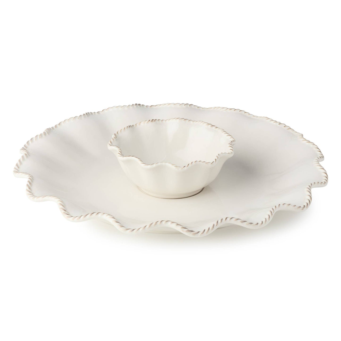 Heritage Chip & Dip Set 2pc – Classic 15" Stoneware Charm
