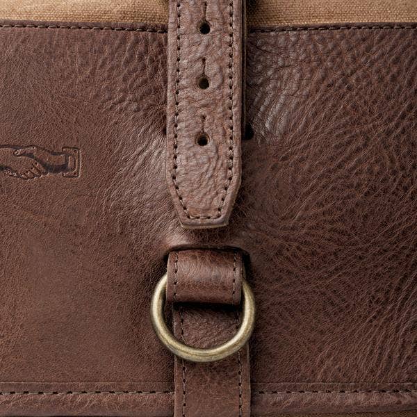 Campaign Waxed Canvas Roll-Up Toiletry Shave Kit