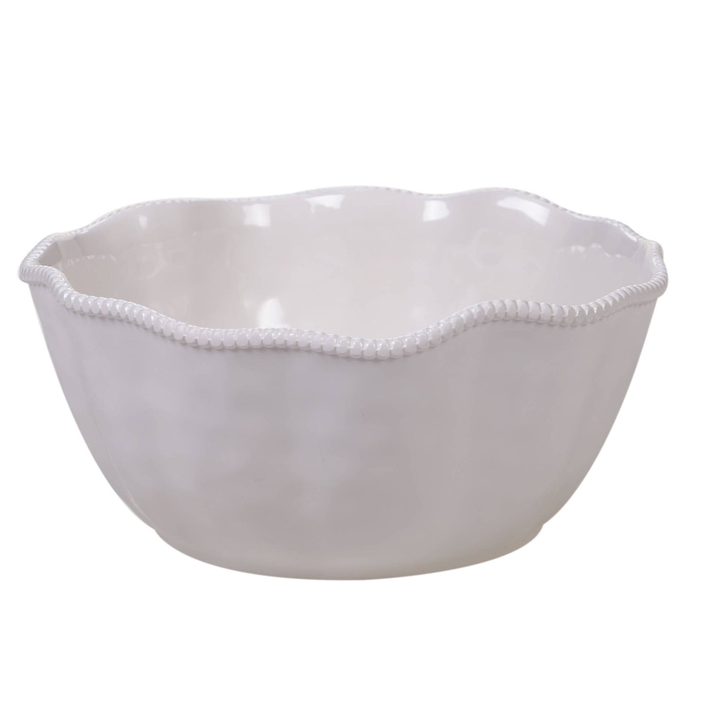 Perlette Cream Melamine Deep Bowl 11 in x 5 in