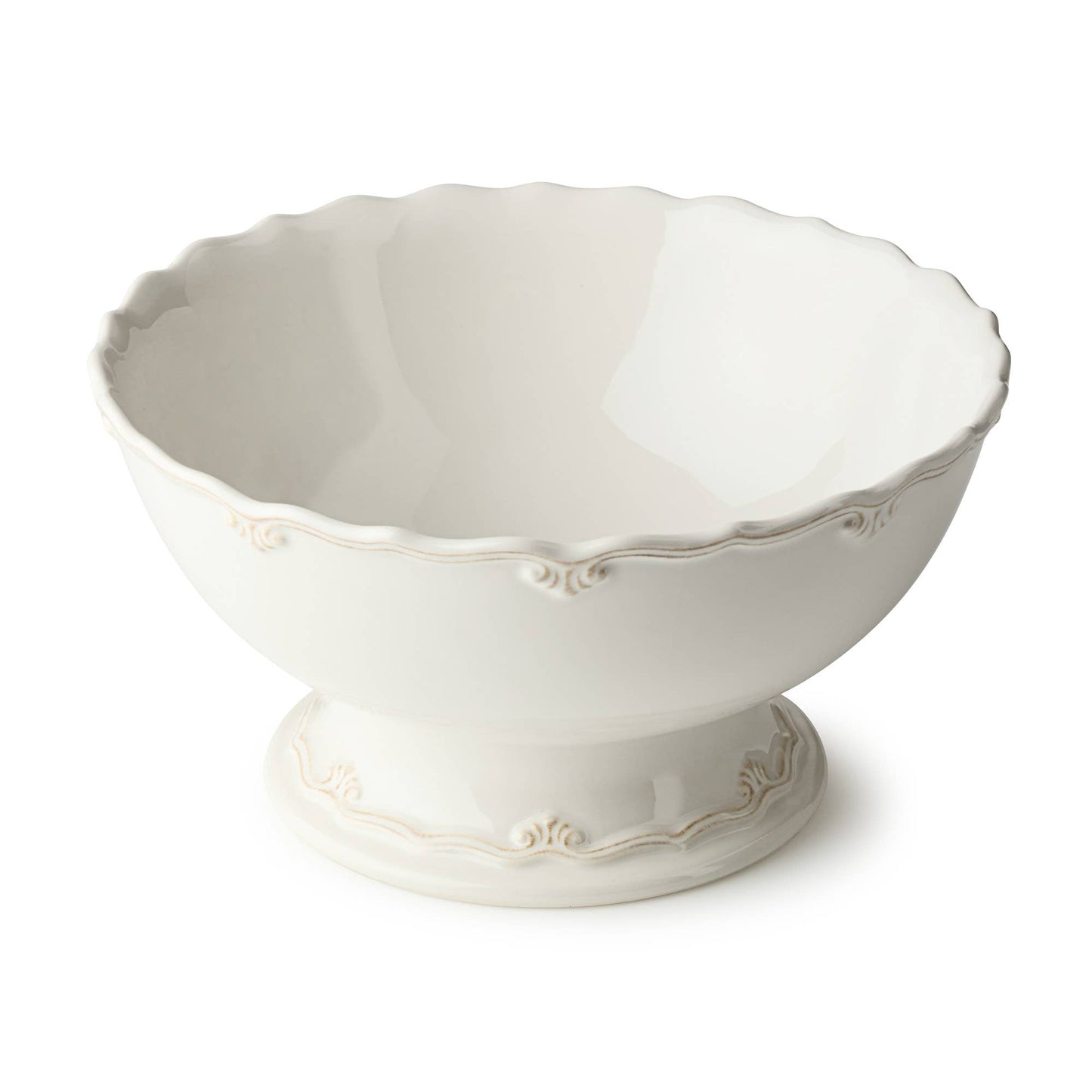Heritage Footed Deep Bowl 11" – Elegant Stoneware Form