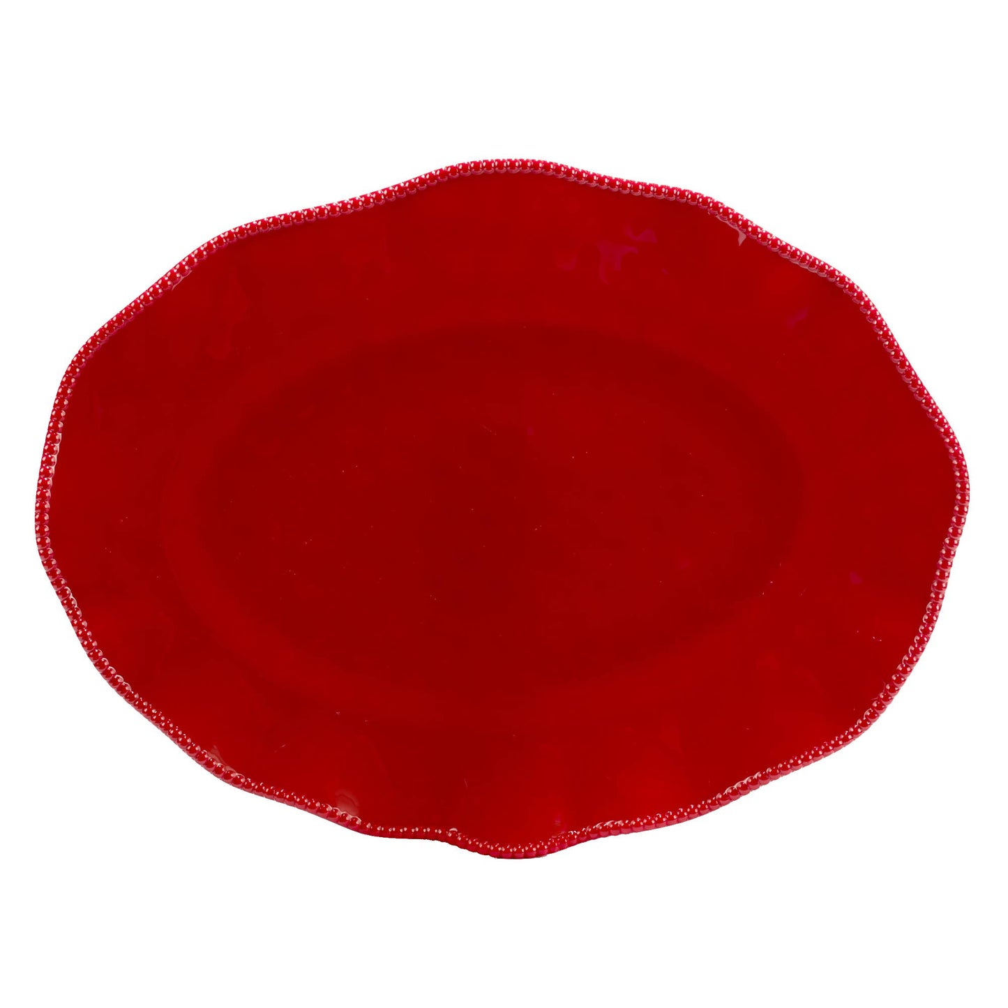 Perlette Red Melamine Oval Platter 18in x 13.5in