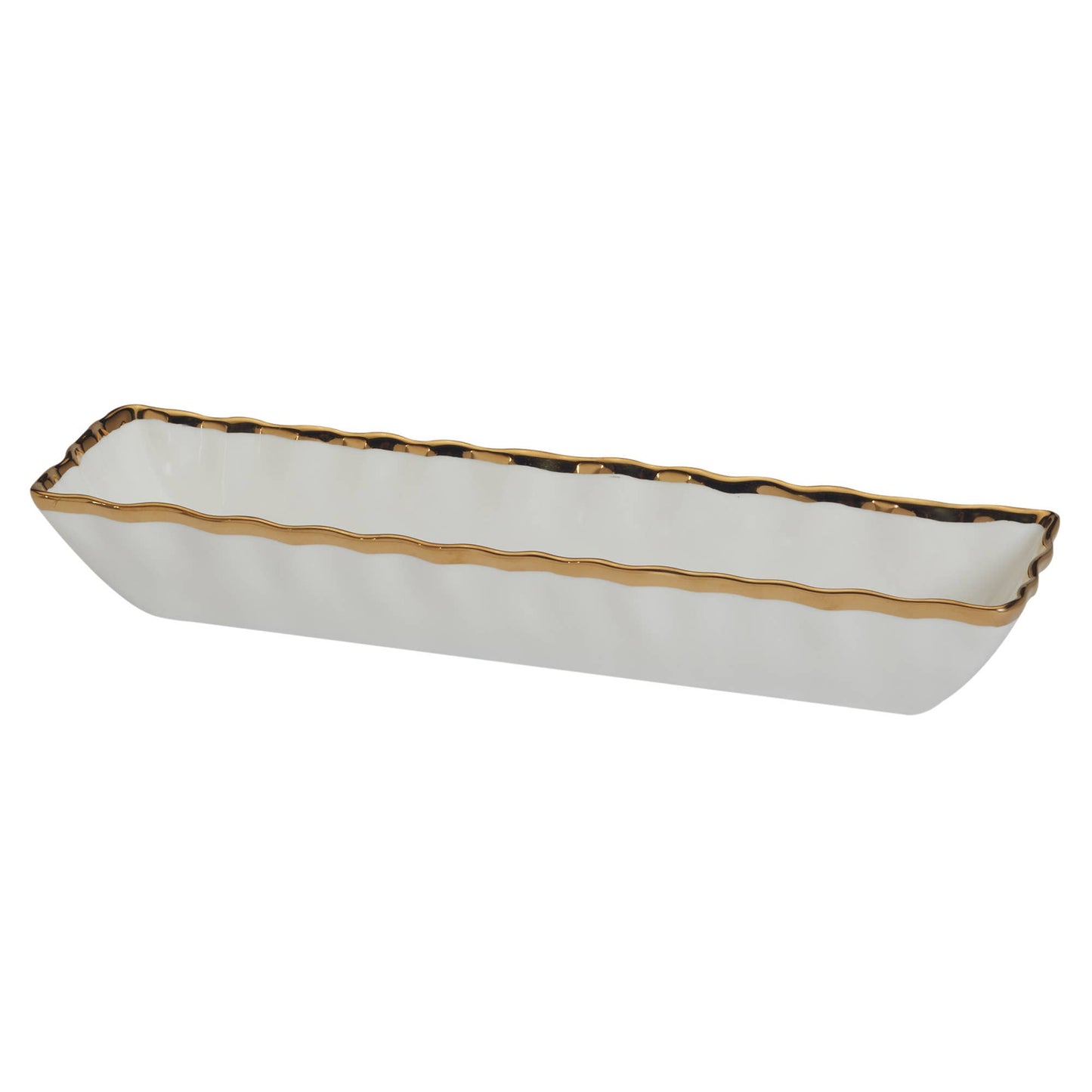 Regency Gold Cracker Tray 13in x 3.5in x 2in