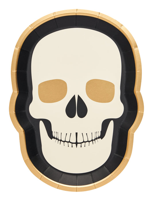 Skull Die Cut Salad Plate Classic Spooky/8pkg
