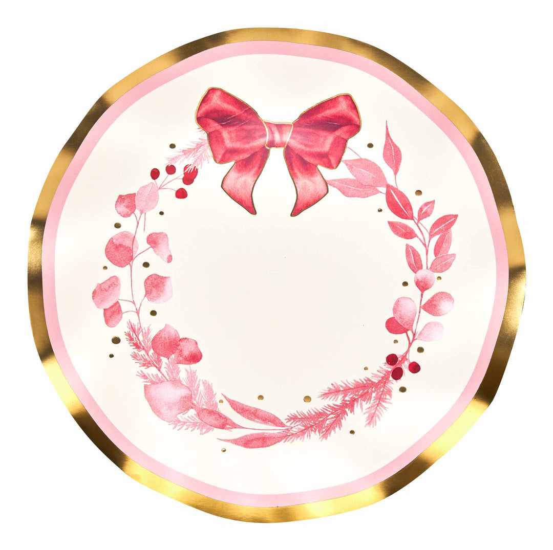 Pink Bows Salad Plate 8pk