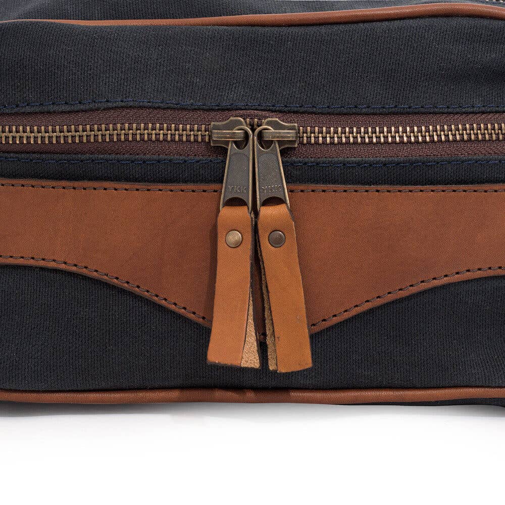 Campaign Waxed Canvas Square Toiletry Shave Kit