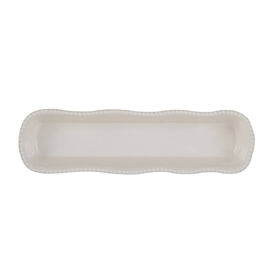 Perlette Cream - HW Melamine Cracker Tray 12.875in x 3.5in