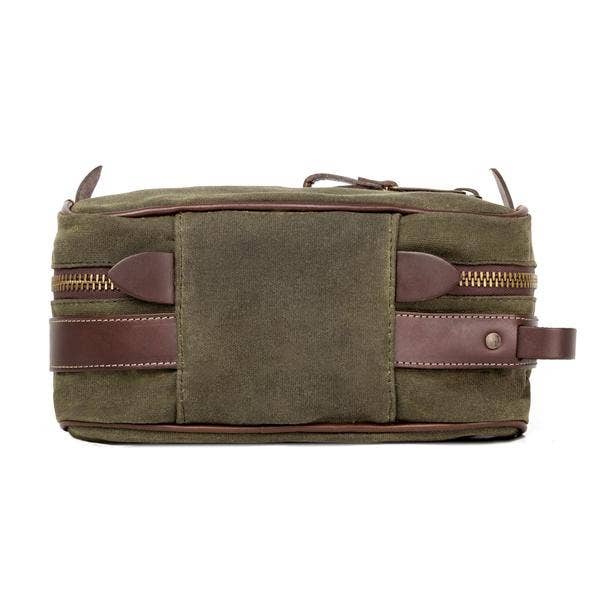 Campaign Waxed Canvas Square Toiletry Shave Kit