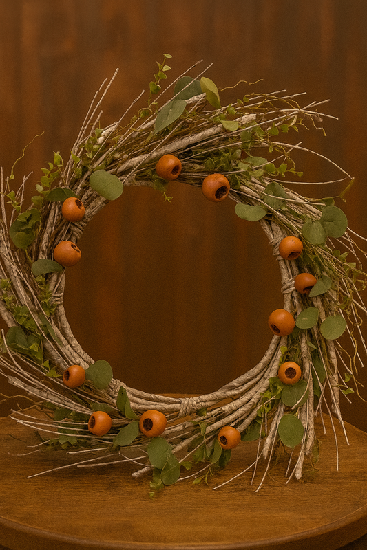 Birch Eucalyptus & Pod Wreath - 24 in