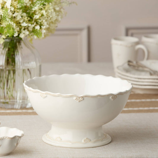 Heritage Footed Deep Bowl 11" – Elegant Stoneware Form