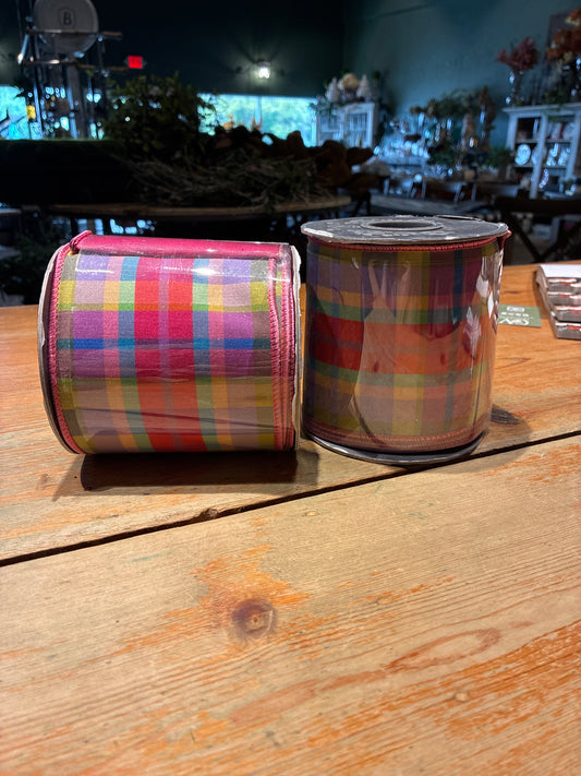 Strawberry Plaid Deluxe 4” x 10 Yards