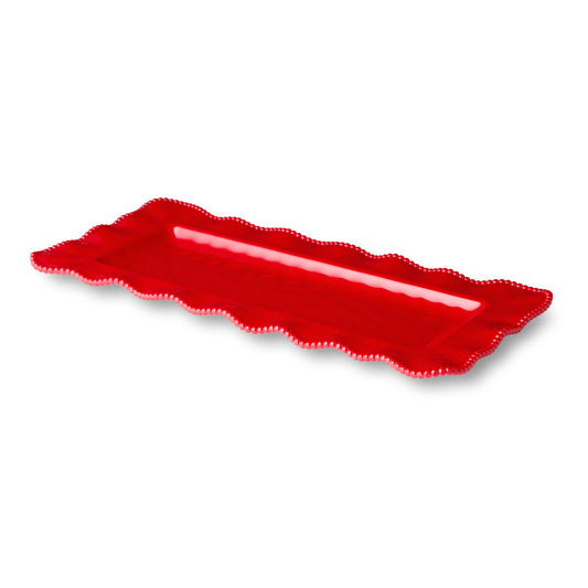 Perlette Red Melamine Rectangular Platter 19x9