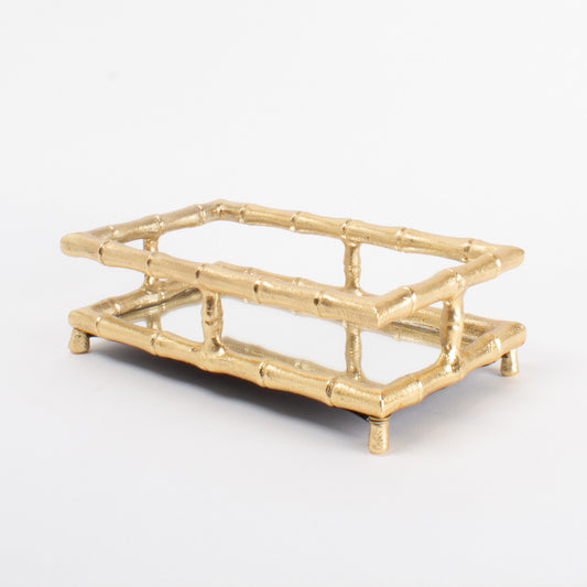 Guest Towel Tray - Bamboo - Gold