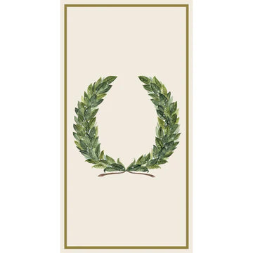 Laurel Wreath Guest Napkin - Set of 16