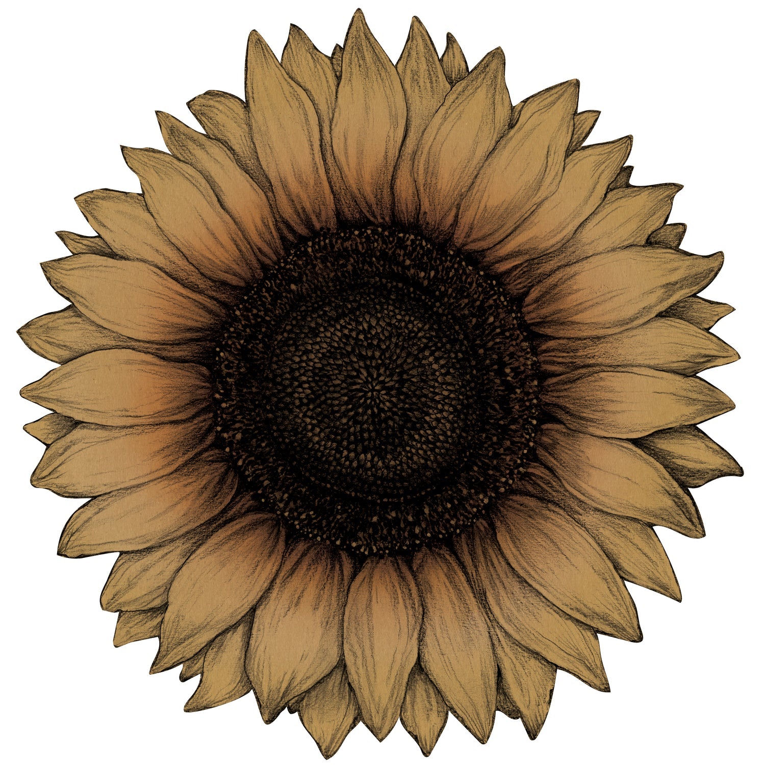 Die-Cut Vintage Sunflower