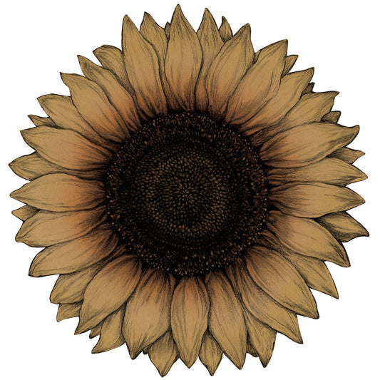 Die-Cut Vintage Sunflower