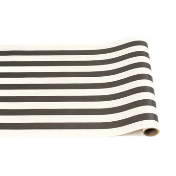 Black Classic Stripe Runner - 20" x 25'