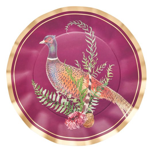 Wavy Dinner Plate Feather Grove/8pkg