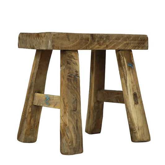 Blue Ocean Traders Mini Pillow Stool reclaimed wood riser