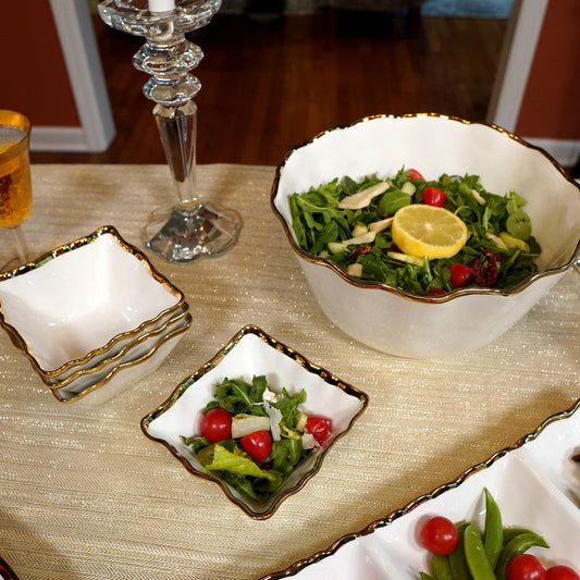 Regency Gold Square Snack Bowls 5in x 2.5in