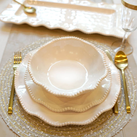 Perlette Cream Melamine All Purpose Bowl 7.5 in  x 2 in
